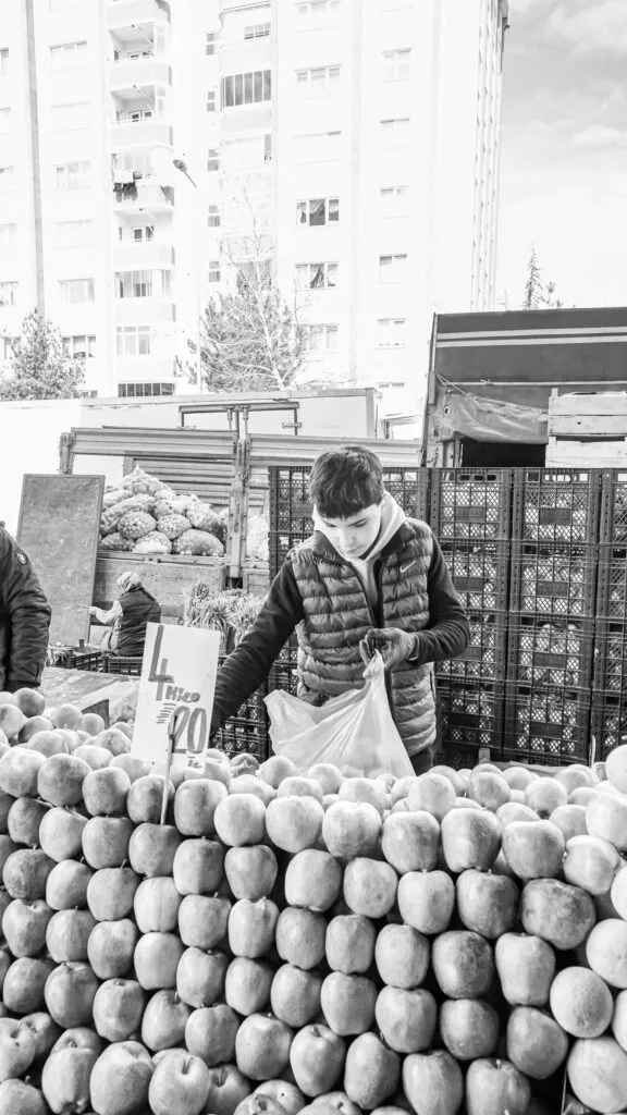 Legumele de sezon și cum le alegi corect din piață Tarabă din piața agroalimentară cu legume de sezon proaspete, roșii, ardei și verdeață