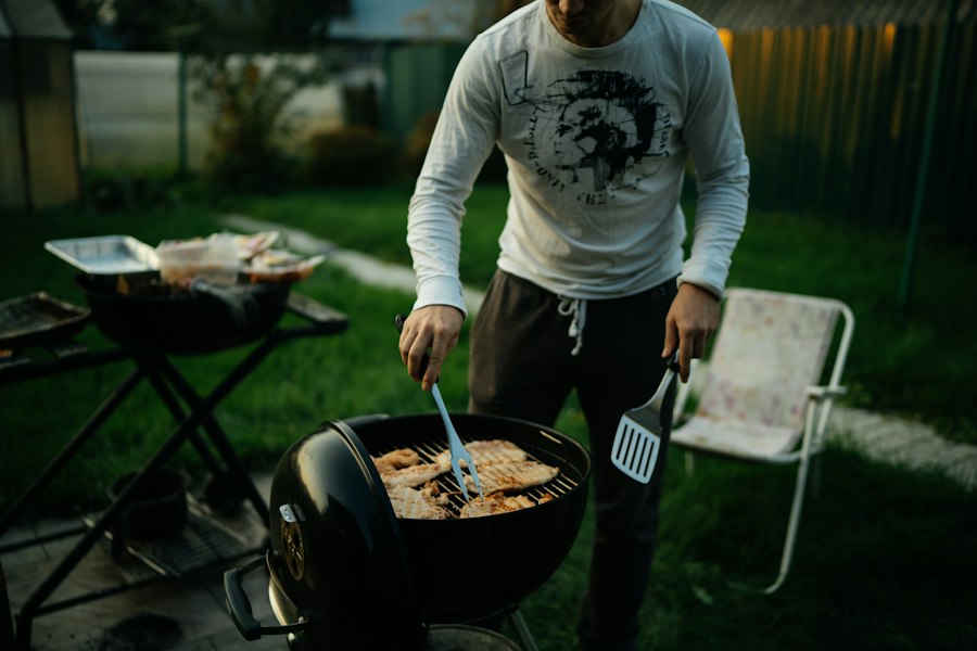 Photo grill cooking