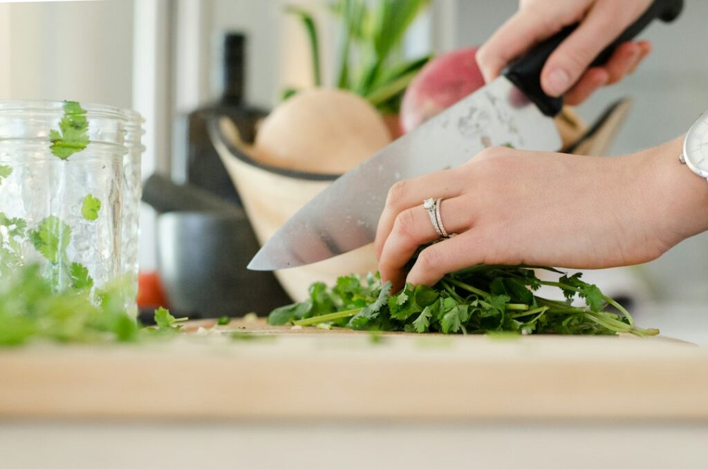 Photo vegetable chopping skills