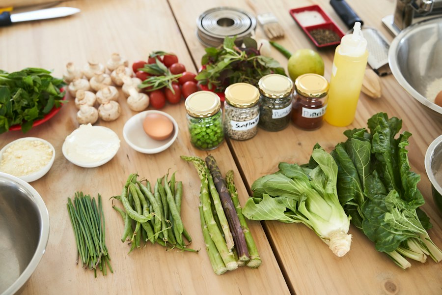 Photo cooking with seasonal products